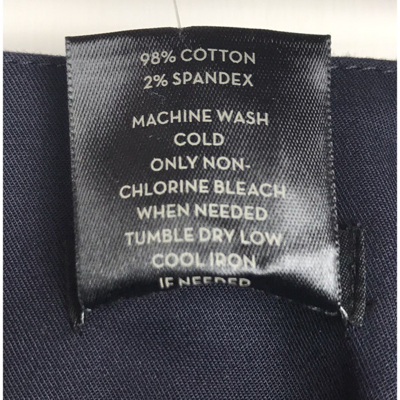 NWT Ann Taylor Signature Fit Crop Dress Pants Straight Navy Blue Capri Petite 6 - Picture 8 of 8